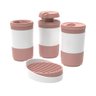 Kit Banheiro Code Crippa com 4 Peças (porta Escova, Porta Sabonete Líquido, Porta Algodão e - 1