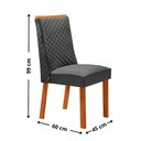 Ver imagem 3 de Mesa de Jantar Carolina Yasmin 180 cm Tampo MDF Canto Copo Laminado com 6 Cadeiras Moderna Mobília