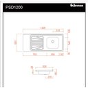 Ver imagem 2 de Pia Inox Fabrinox PSD1200E 120x52cm, cuba direita, kit completo