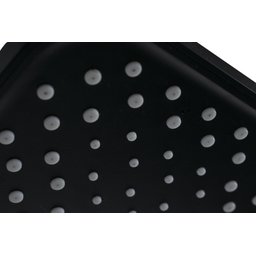 Ducha 30x20 Cm Flatt Preto Fosco Retangular Abs C/ Niple Teto - 3
