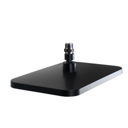 Ducha 30x20 Cm Flatt Preto Fosco Retangular Abs C/ Niple Teto - 2