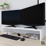 Suporte Notebook Monitor em Mdf Base Mesa Escritório Branco - 1