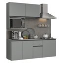 Ver imagem 2 de Armário de Cozinha Compacta 180 Cm Suspensa Cinza Nice Madesa 03