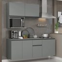 Ver imagem 1 de Armário de Cozinha Compacta 180 Cm Suspensa Cinza Nice Madesa 03
