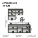 Ver imagem 3 de Armário de Cozinha Compacta 180 Cm Suspensa Cinza Nice Madesa 03