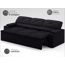 Ver imagem 3 de Sofá com Porta Copos Retrátil e Reclinável Pop 2,05m Velosuede Preto - Netsofas