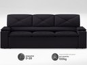 Ver imagem 4 de Sofá com Porta Copos Retrátil e Reclinável Pop 2,05m Velosuede Preto - Netsofas