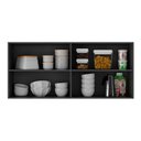 Ver imagem 4 de Armário de Cozinha Aéreo 120cm 2 Portas Veneza Multimóveis V3682 Preto/Branco