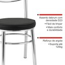Ver imagem 7 de Conjunto 8 Cadeiras para Sala de Jantar Debrum Cromado/Preto