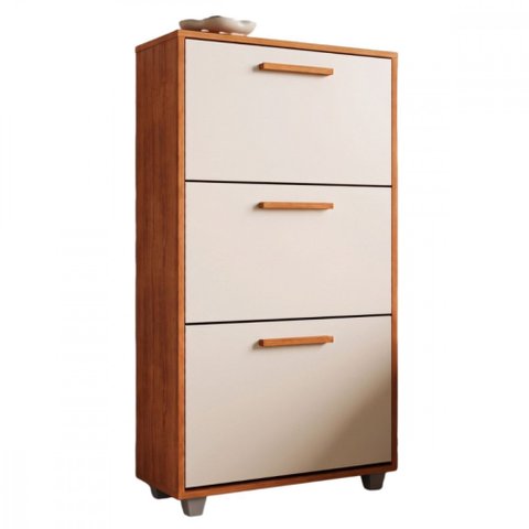 Sapateira 3 Portas Basculante Advantage Freijó com Off White Batrol