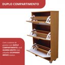 Ver imagem 3 de Sapateira 3 Portas Basculante Advantage Freijó com Off White Batrol