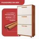 Ver imagem 4 de Sapateira 3 Portas Basculante Advantage Freijó com Off White Batrol