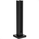Ver imagem 3 de Kit 5 Torre Guarda Corpo Coluna Pinça Preto 30cm para Vidro