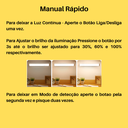 Ver mais imagens de Luminária Barra Luz De Led Sobrepor Branco de 30CM Com Sensor de Movimento Carregamento USB Para Arm