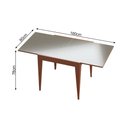 Ver imagem 6 de Mesa de Jantar Tock 80cm Extensível 1,60m em Madeira Maciça Imbuia Tampo Vidro Off White