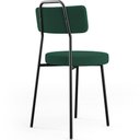 Ver mais imagens de Kit 04 Cadeiras Decorativas Estofada Para Sala De Jantar Barcelona L02 Bouclê Verde - Lyam Decor