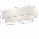 Ver imagem 2 de Plafon Duplo Retangular Vivare Md-3071 Cúpula em Tecido Bivolt Branco-branco 127/220v