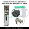 Torneira Automática Sensor para Banheiros Lavabos Bica Baixa - 4