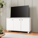 Ver imagem 1 de Rack para TV até 40 Polegadas 90cm 3 Portas 1 Prateleira Branco
