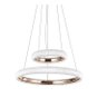 Lustre Pendente Prata Cristal Acrílico Led 38w 3000k Halo Bivolt Delis Halo 2 Prata - 5