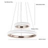 Lustre Pendente Prata Cristal Acrílico Led 38w 3000k Halo Bivolt Delis Halo 2 Prata - 2