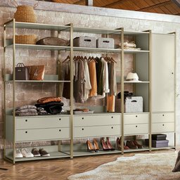 Closet Industrial 1 Porta 8 Gavetas Off White 17516 - Olivar Móveis - 1