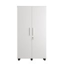 Ver imagem 4 de Conjunto Cama Luna Plus e Armário Multiuso Ouro 2 Portas MDP MDF 92cm Off Branco Conffort Casa
