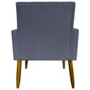 Ver imagem 2 de Kit 3 Poltronas Decorativas Confortáveis Mari - Cinza Suede
