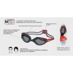 Oculos Natação Speedo Hydrovision Onix Fume 509114007188u - 2