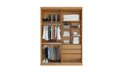 Ver imagem 2 de Guarda-roupa solteiro espelho 1,80m 100%MDF - Veneza-Nature - Bianchi Móveis
