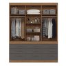 Guarda Roupa Casal 3 Portas de Correr 9 Gavetas Click - 3