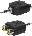 Ver imagem 3 de Adaptador Conector P2 Macho para 2x Rca Fêmea Preto