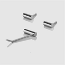 Ver imagem 2 de Kit de Acessórios para Banheiro Escovado 3 Peças 2020or Grego Metal