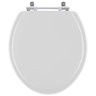 Assento Sanitário Tampa de Vaso Madeira MDF Laqueado Convencional Oval Universal 6lpf - Cinza - 1