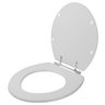 Assento Sanitário Tampa de Vaso Madeira MDF Laqueado Convencional Oval Universal 6lpf - Cinza - 2