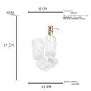 Ver mais imagens de Conjunto 3 Pçs para Banheiro de Vidro Pierre Dourado Lyor 7056