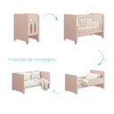 Ver imagem 5 de Berço Americano 4 em 1 Evolution + Colchão:rosa