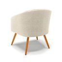 Ver imagem 7 de Kit 2 Poltronas Stella Bouclê Pés Palito Castanho - D'Rossi Cor Bege