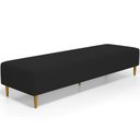 Ver imagem 1 de Puff Decorativo Bali W01 Pés Palito 210x60cm Suede Preto - Lyam Decor