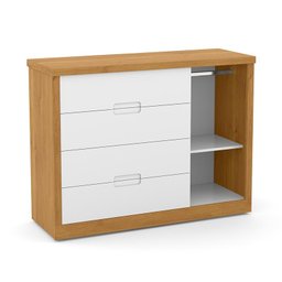 Dormitório Completo Infantil Tutto New 2 Portas de Correr, Cômoda 4 Gavetas, Berço Formare Branco So - 4