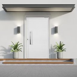Porta Pivotante de Alumínio 210 x 120cm com Puxador Veneza Esquadrias Bergamo - 1