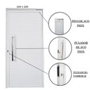 Ver imagem 3 de Porta Pivotante de Alumínio 210 X 120cm com Puxador Veneza Esquadrias Bergamo Abertura Direita