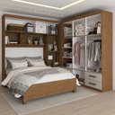 Ver imagem 2 de Guarda-Roupa Casal Modulado com Cama Paradise 10 Portas 6 gavetas freijó/Off White - Panorama Móveis