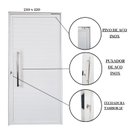 Ver imagem 4 de Porta Pivotante de Alumínio 210 X 120cm com Puxador Veneza Esquadrias Bergamo