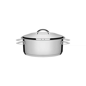 Caçarola Tramontina Solar Rasa em Aço Inox Fundo Triplo com Tampa e Alças 20 Cm 2,9 L Tramontina