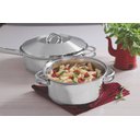 Ver imagem 2 de Caçarola Tramontina Solar Rasa em Aço Inox Fundo Triplo com Tampa e Alças 20 Cm 2,9 L Tramontina