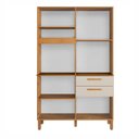 Ver imagem 5 de Armário de Cozinha 5 Portas e 2 Gavetas 100% Mdf Viena Cinamomo/Off White Espresso Móveis