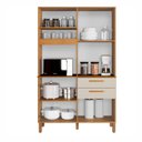 Ver imagem 7 de Armário de Cozinha 5 Portas e 2 Gavetas 100% MDF Viena Yescasa Branco/Cinamomo/Off White