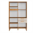 Ver imagem 5 de Armário de Cozinha 5 Portas e 2 Gavetas 100% MDF Viena Yescasa Branco/Cinamomo/Off White