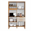 Ver imagem 7 de Armário de Cozinha 5 Portas e 2 Gavetas 100% Mdf Viena Cinamomo/Off White Espresso Móveis